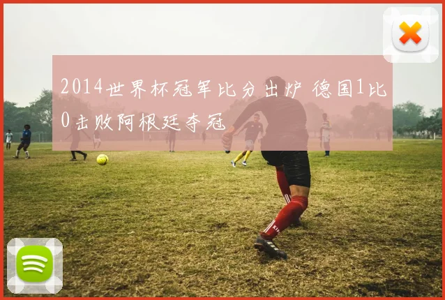 2014世界杯冠军比分出炉 德国1比0击败阿根廷夺冠